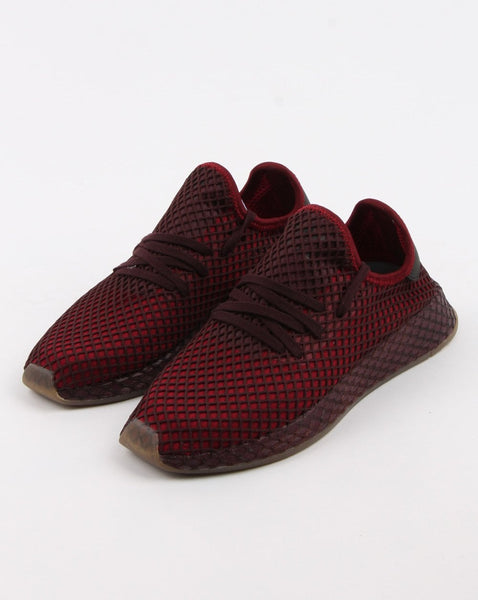 Adidas Deerupt Runner Trainers Burgundy/ash Green