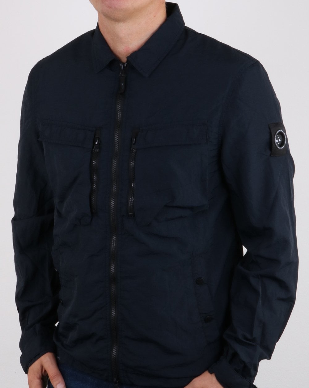 Marshall Artist Garment Dyed Overshirt Navy