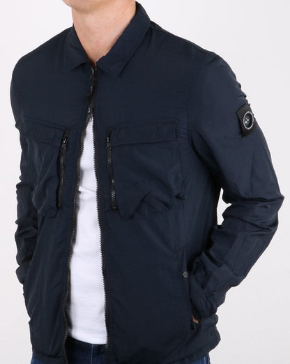 Marshall Artist Garment Dyed Overshirt Navy