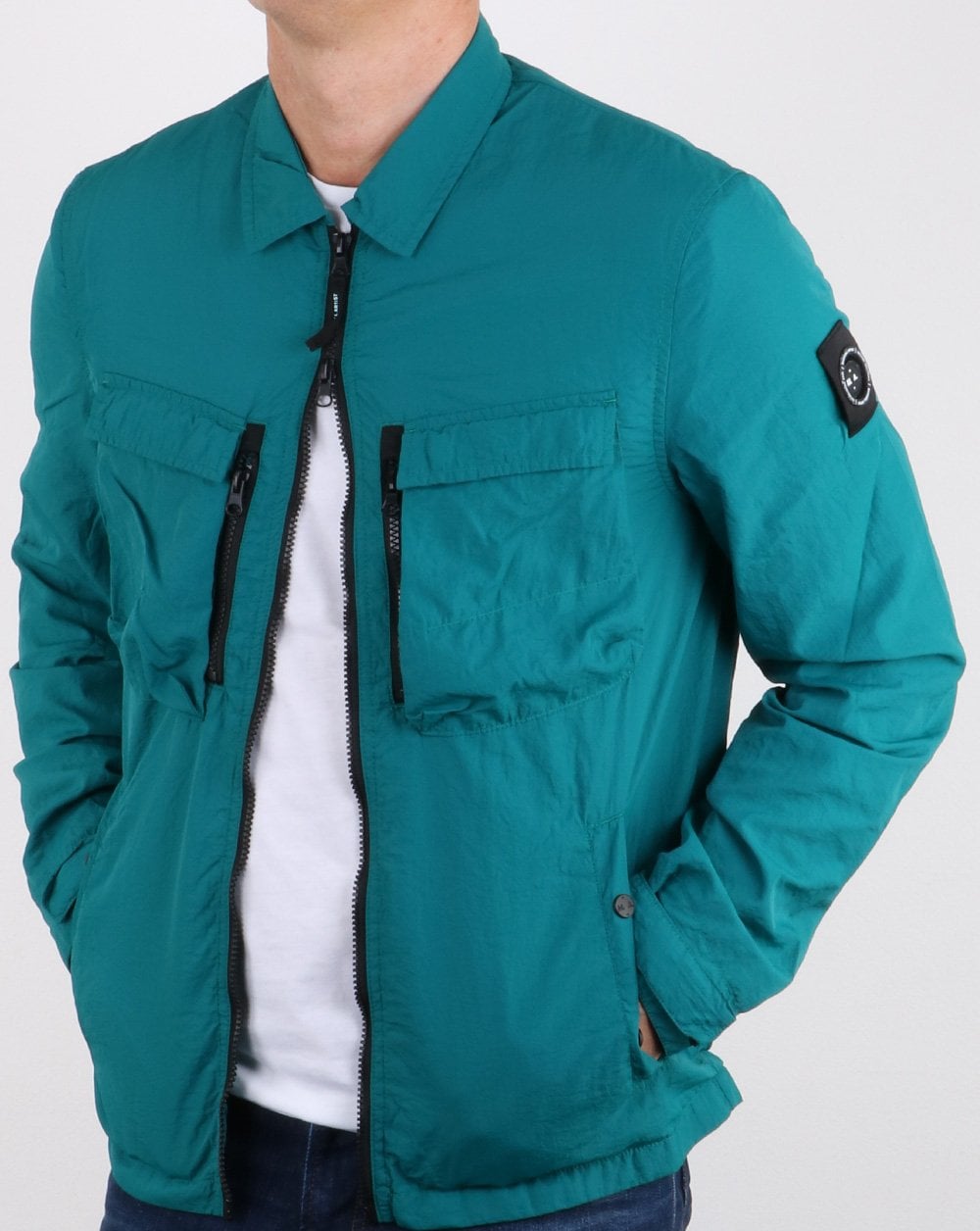 Marshall Artist Garment Dyed Overshirt Teal