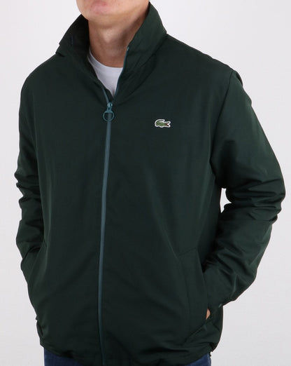 Lacoste Jacket Concealed Hood Deep Green