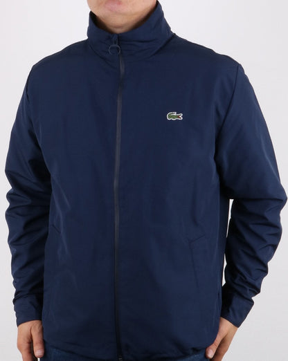 Lacoste Jacket Concealed Hood Navy