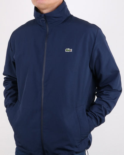 Lacoste Jacket Concealed Hood Navy