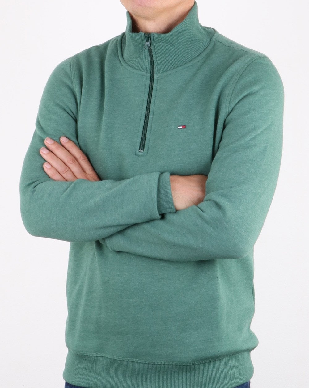 Tommy Hilfiger Half Zip Jumper Hunter Green