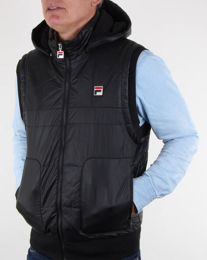 Fila Vintage Racer Gilet Black