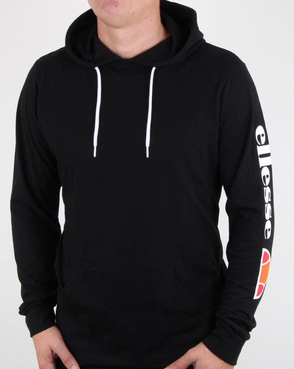 Ellesse Oratoria Hooded Long Sleeve T Shirt Black
