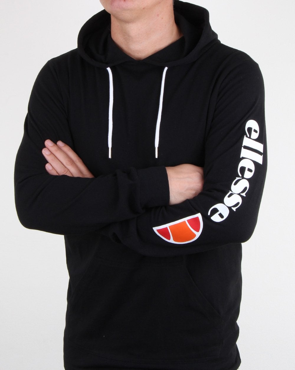 Ellesse Oratoria Hooded Long Sleeve T Shirt Black