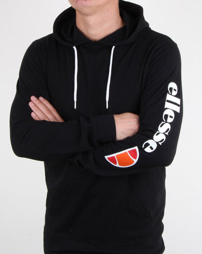 Ellesse Oratoria Hooded Long Sleeve T Shirt Black