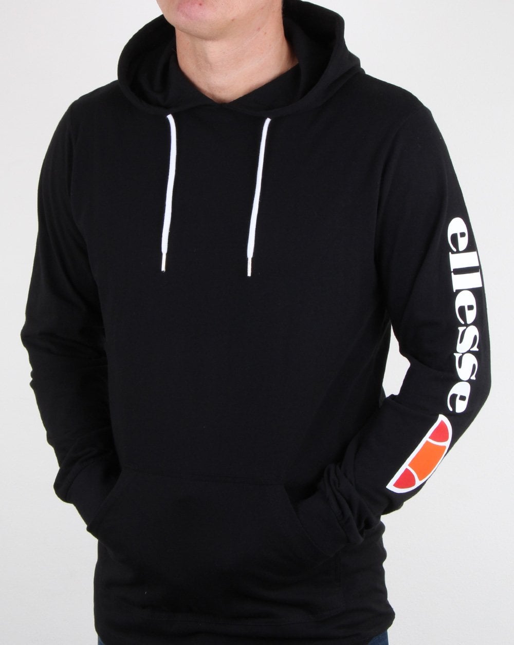 Ellesse Oratoria Hooded Long Sleeve T Shirt Black