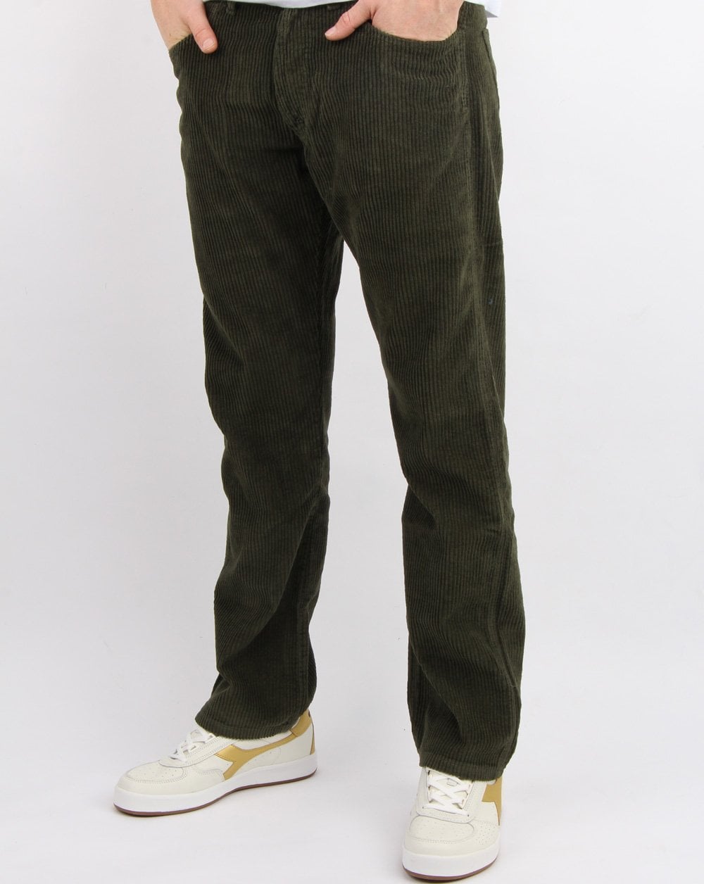 Lois Dallas Classic Straight Jumbo Cords Olive