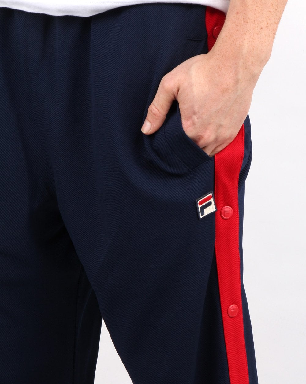 Fila Vintage Popper Pants Navy/red