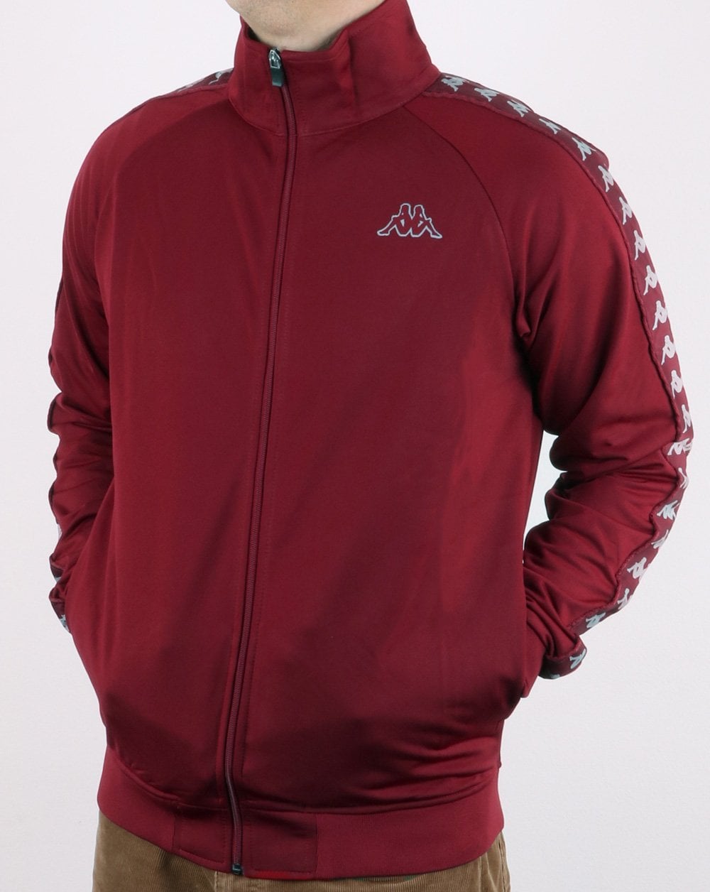 Kappa Banda Anniston Slim Track Top Burgundy