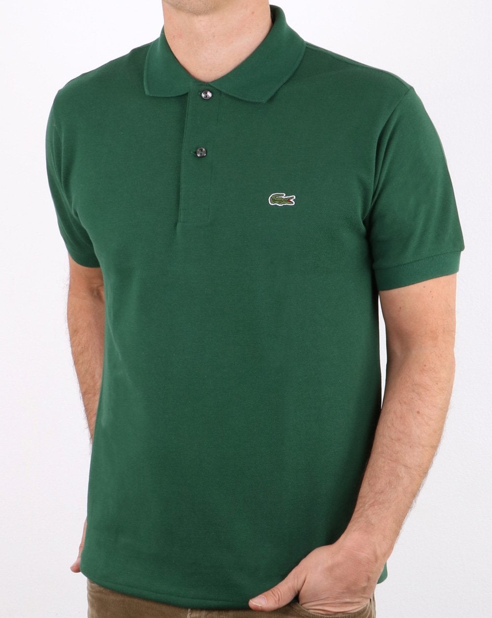 Lacoste Classic Two Button Polo Shirt Green