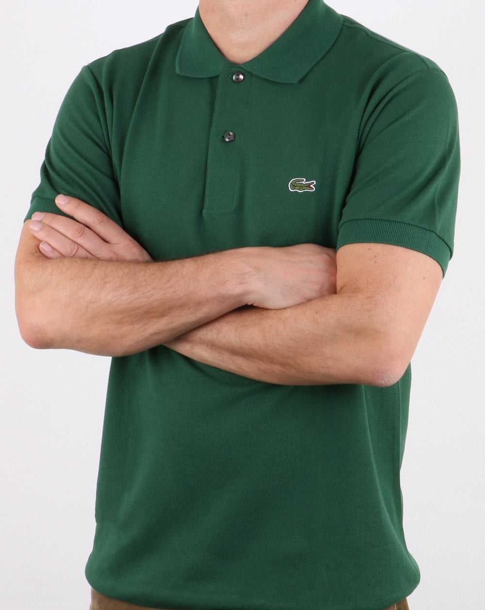 Lacoste Classic Two Button Polo Shirt Green