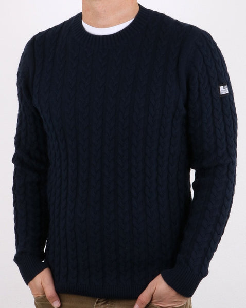 Weekend Offender Cable Jumper Navy