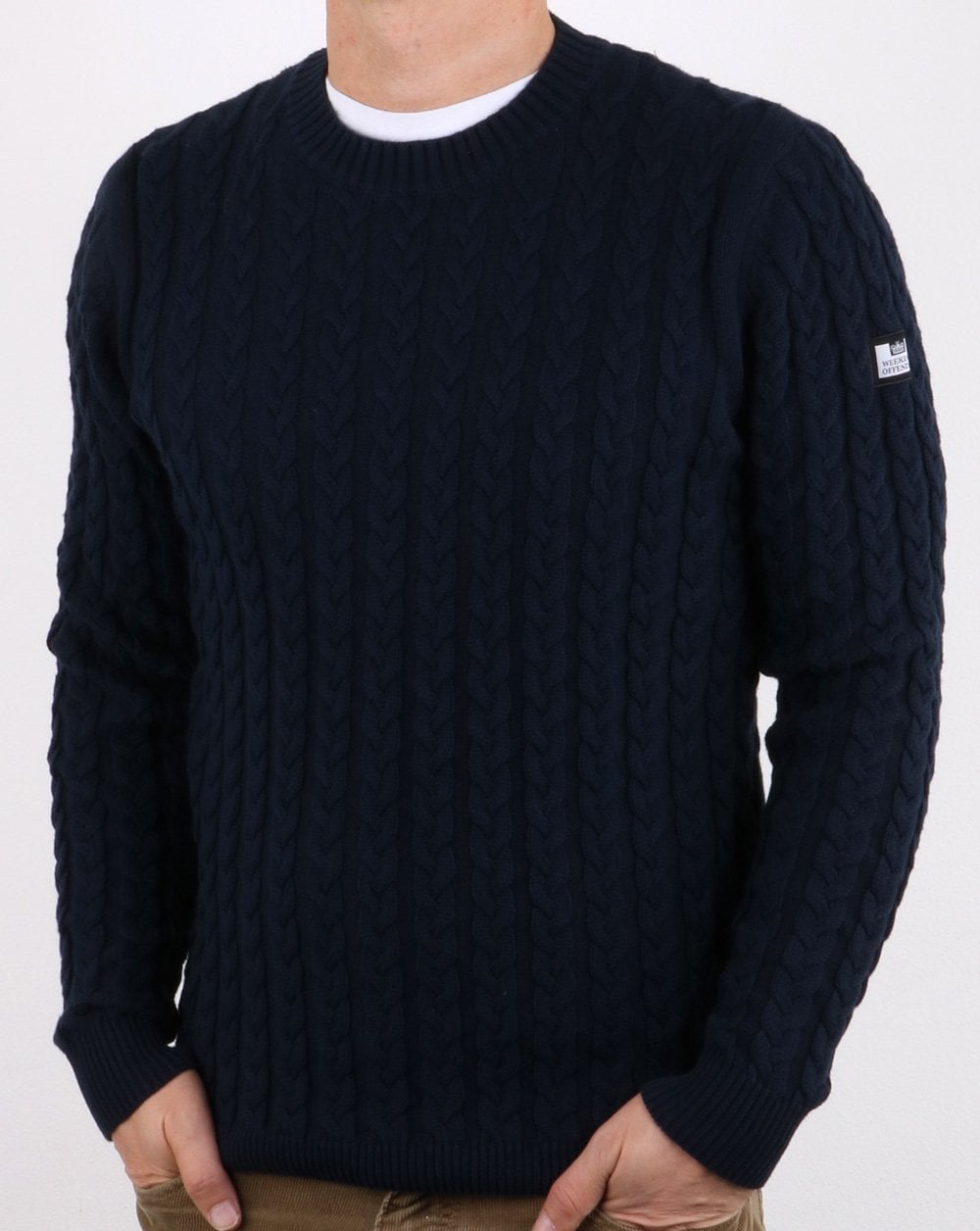 Weekend Offender Cable Jumper Navy