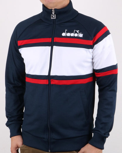 Diadora 80s Track Top Blue Denim/Optical White/Tomat