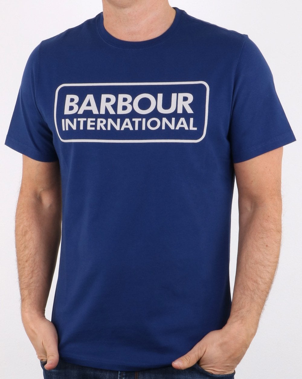 Barbour Block Logo T-shirt Blue