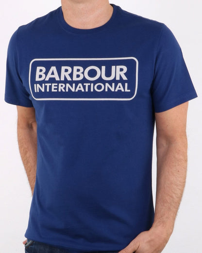 Barbour Block Logo T-shirt Blue