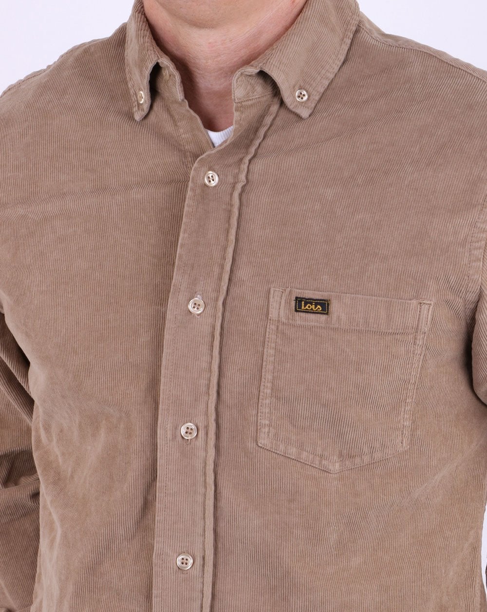 Lois Thomas Cord Shirt Dark Sand