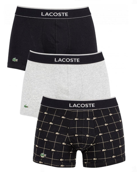 Lacoste Triple Pack Boxers Black/grey