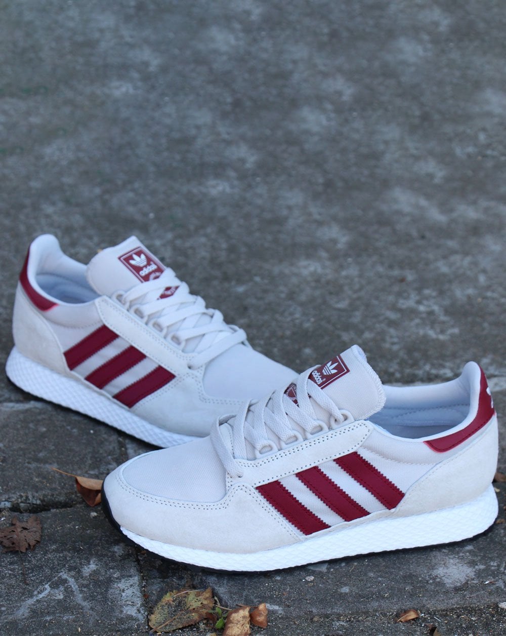 Adidas Forest Grove Trainers Chalk White/Burgundy