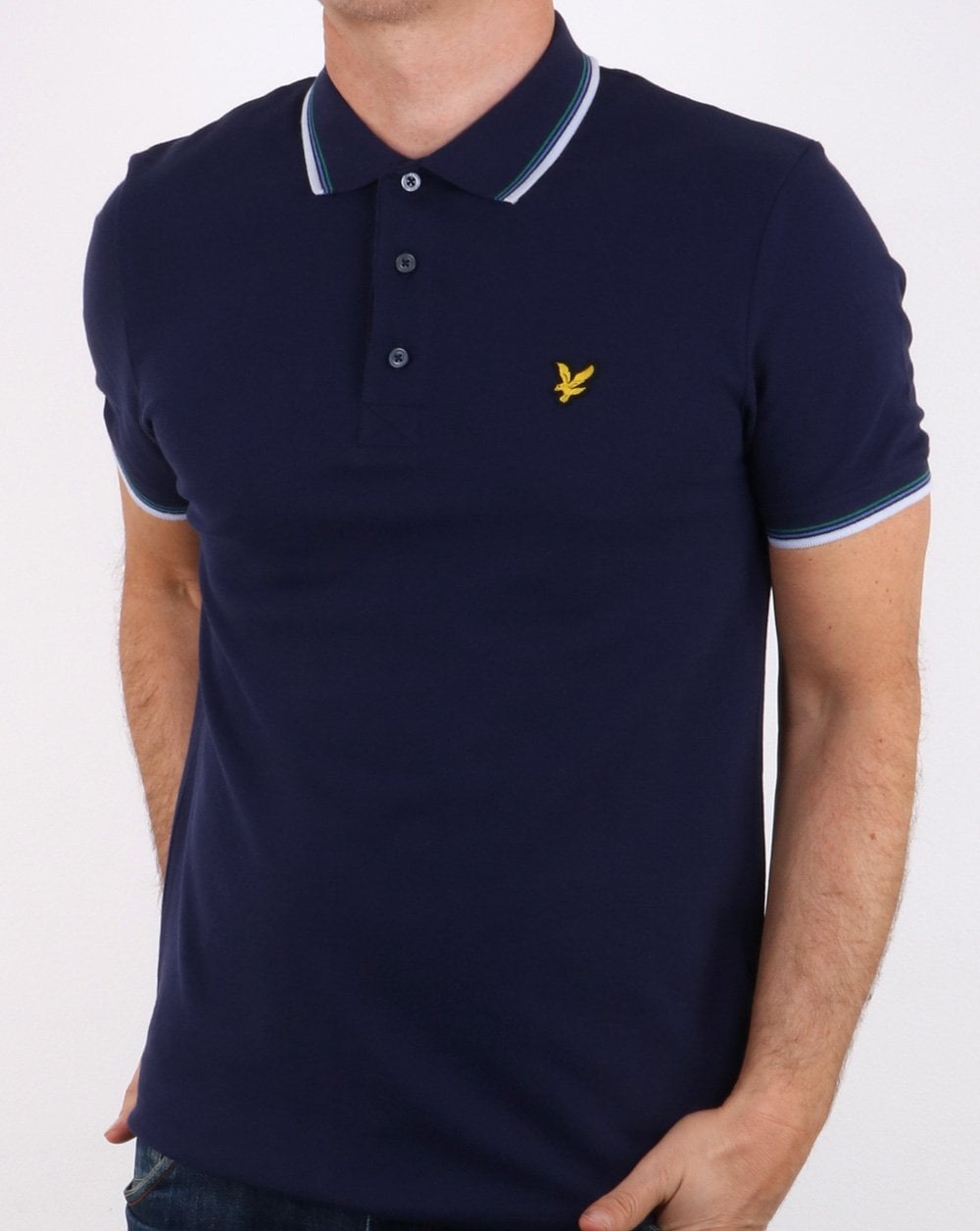 Lyle And Scott Tipped Polo Shirt Navy