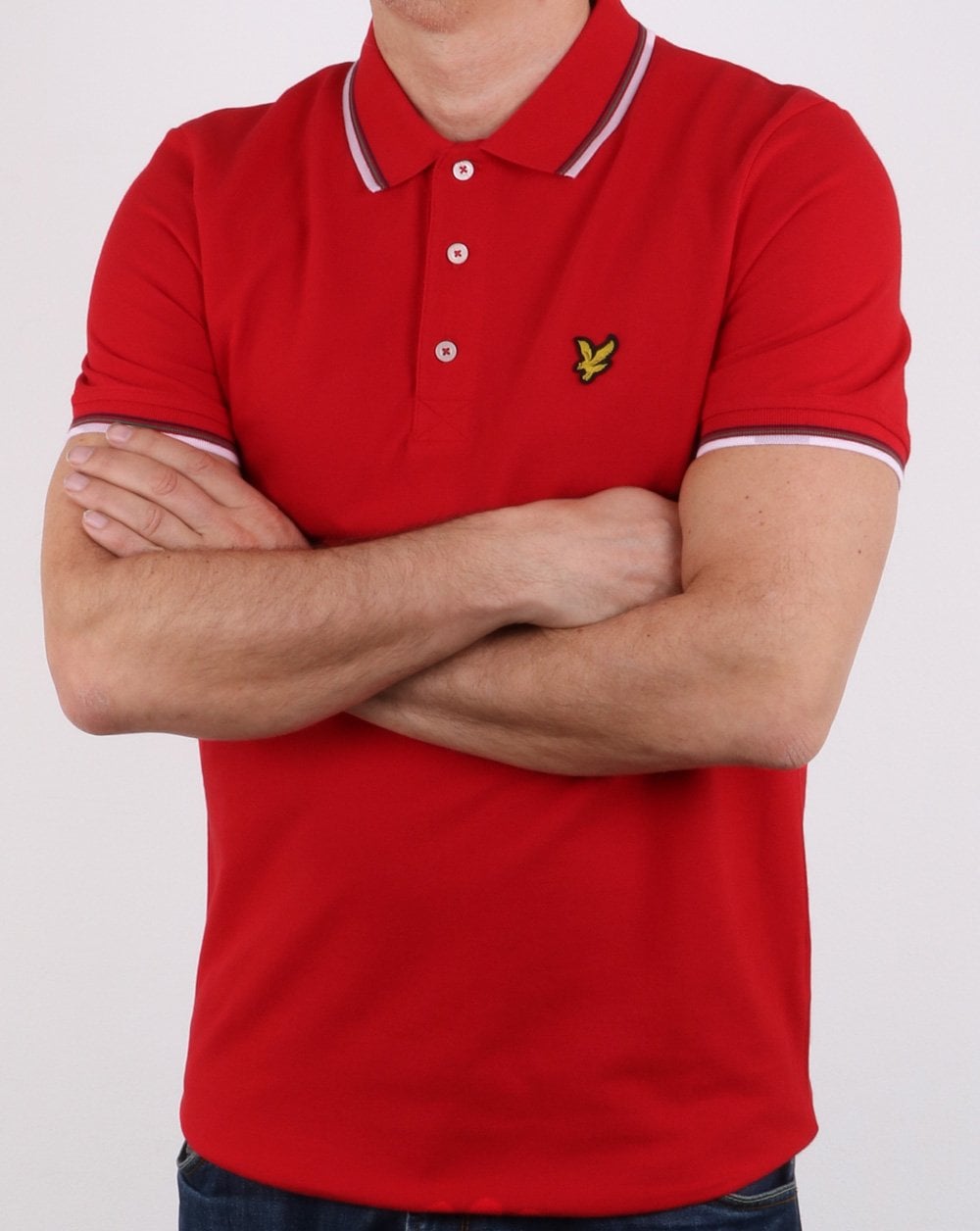 Lyle And Scott Tipped Polo Shirt Red