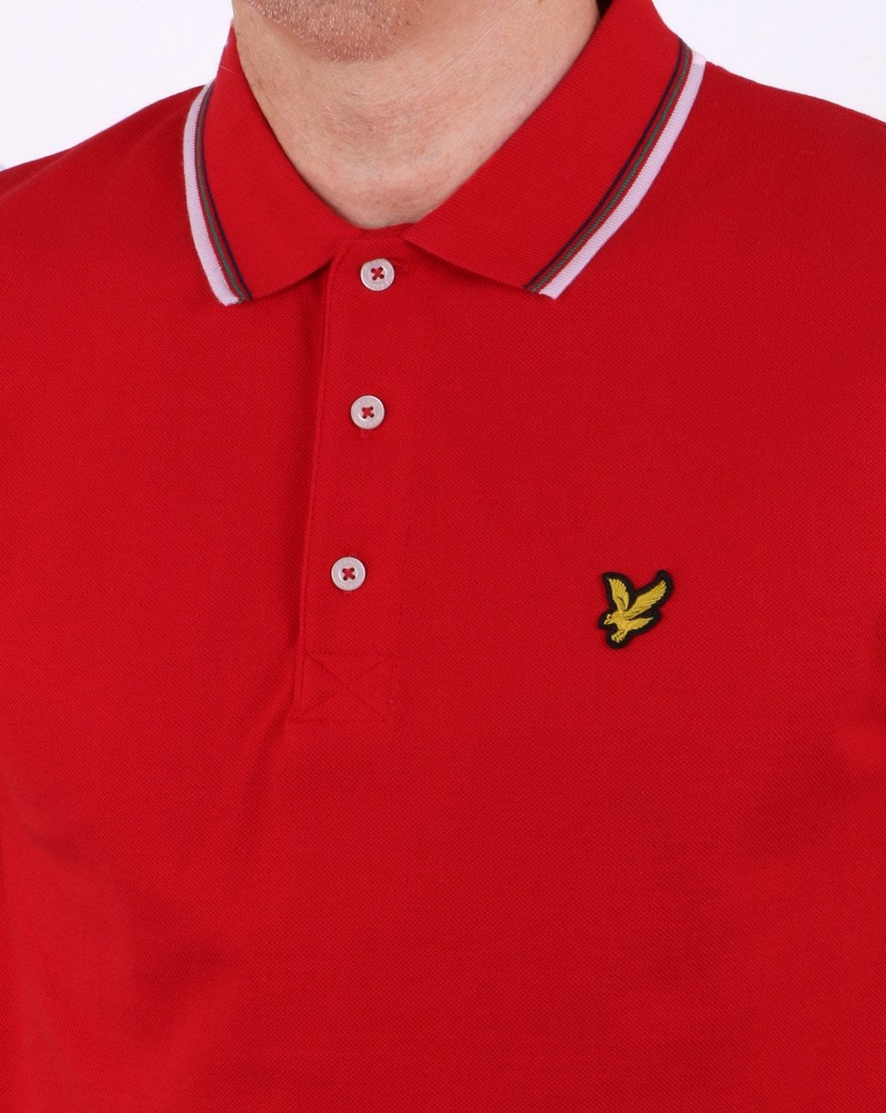 Lyle And Scott Tipped Polo Shirt Red