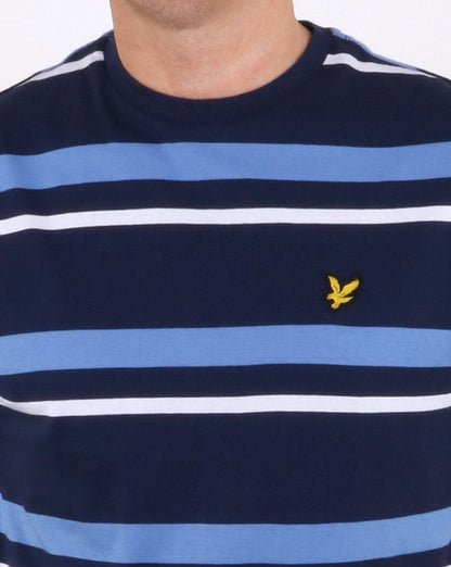 Lyle And Scott Stripe T-shirt Navy
