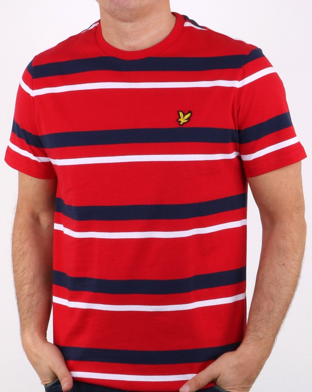 Lyle And Scott Stripe T-shirt Red/Navy/white