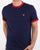 Lyle And Scott Ringer T Shirt Navy/dark Red