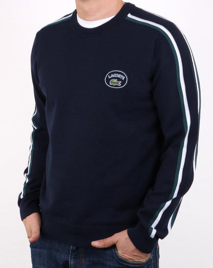 Lacoste Crew Vintage Jumper Navy/White