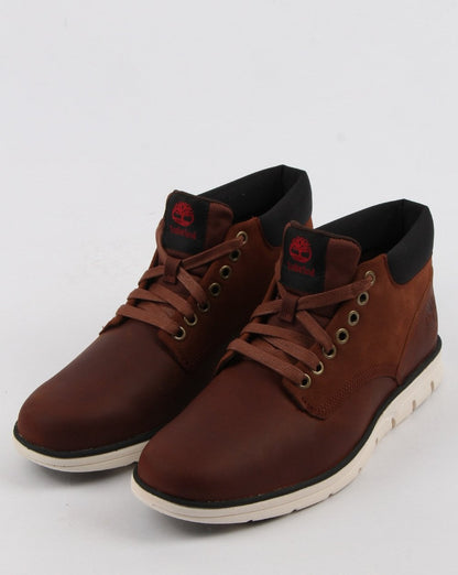 Timberland Bradstreet Chukka Leather Shoes Red Brown