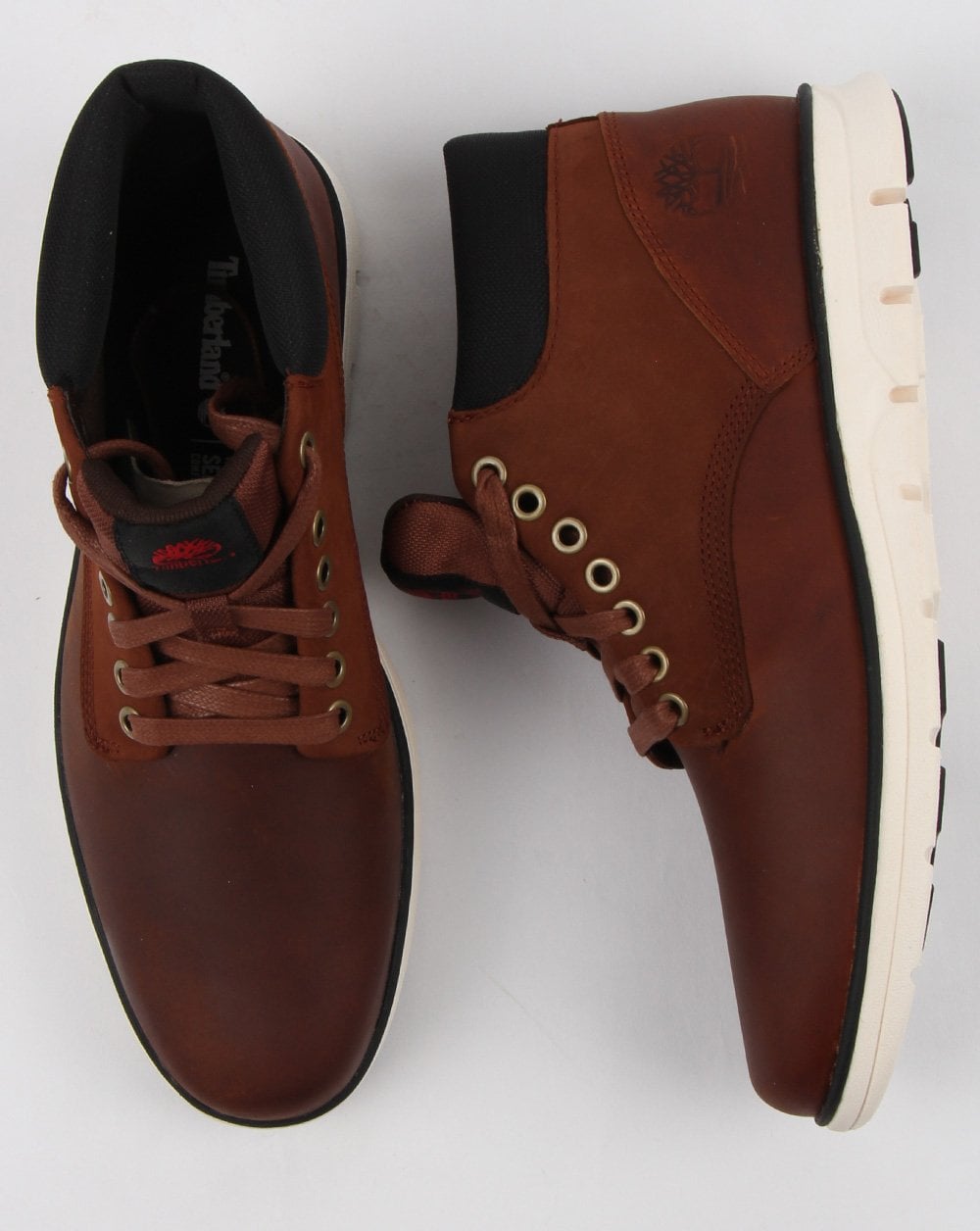 Timberland Bradstreet Chukka Leather Shoes Red Brown