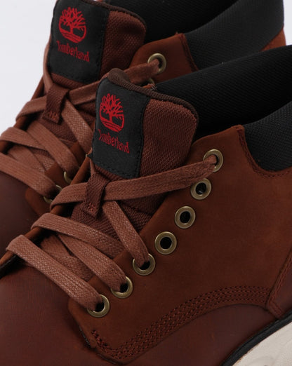 Timberland Bradstreet Chukka Leather Shoes Red Brown