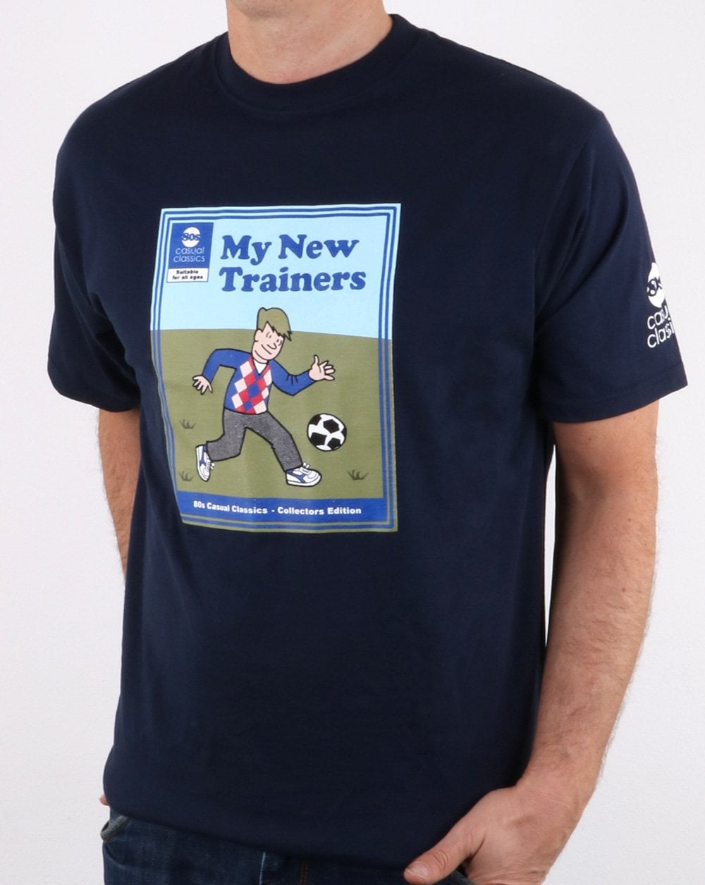 80s Casual Classics My New Trainers T Shirt Navy