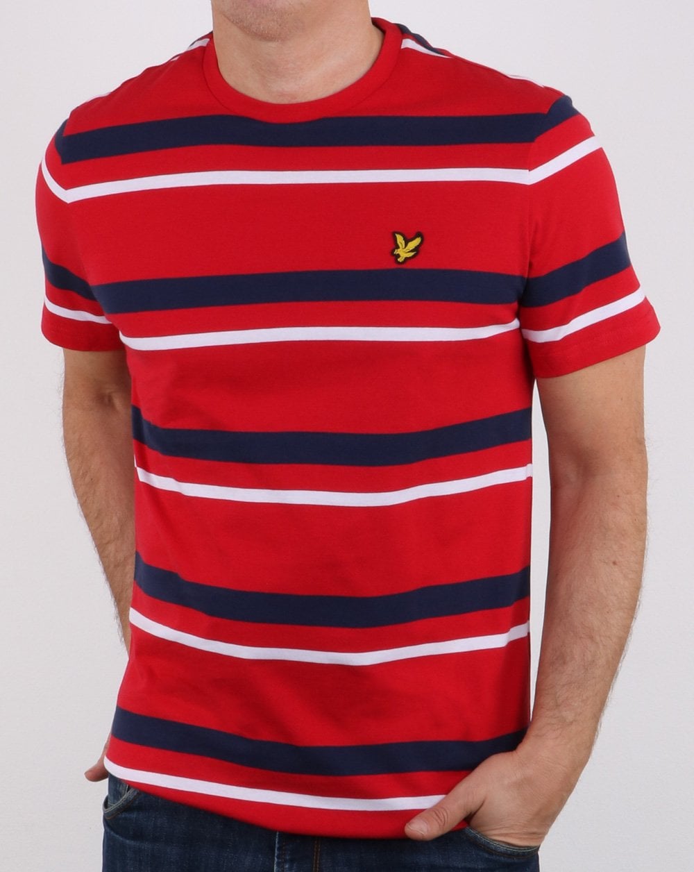 Lyle And Scott Stripe T-shirt Red/Navy/white