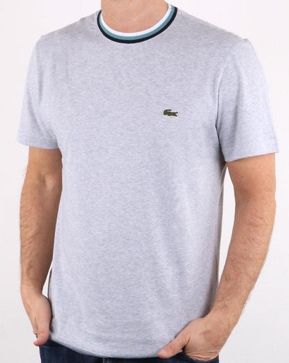 Lacoste Contrast Crew T-shirt in Grey