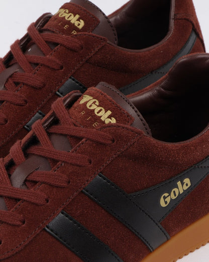 Gola Harrier Suede Trainer Cognac/black
