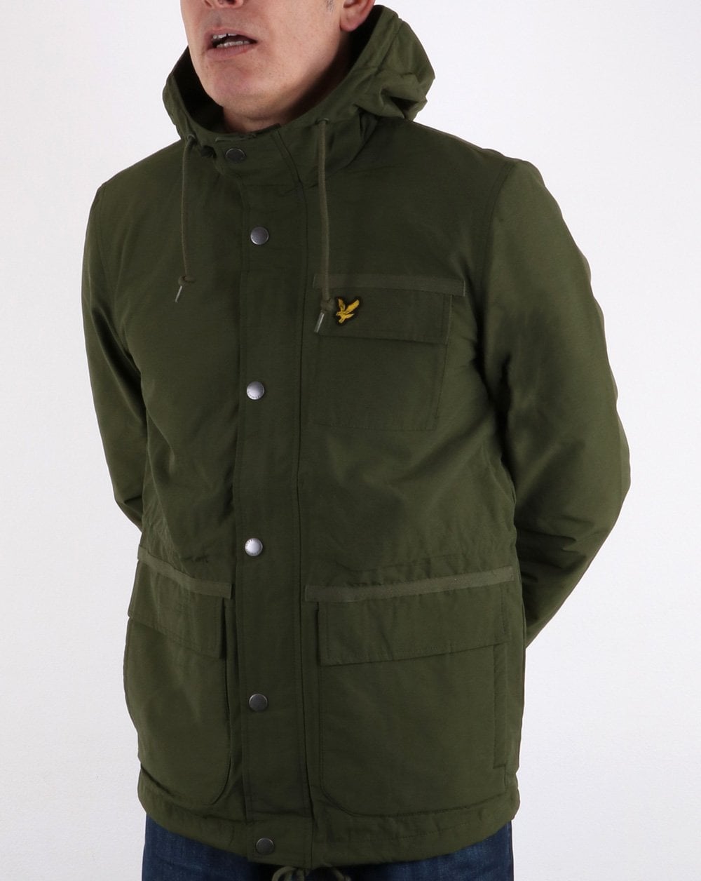 Lyle And Scott Micro Fleece Lined Jacket Woodland Green