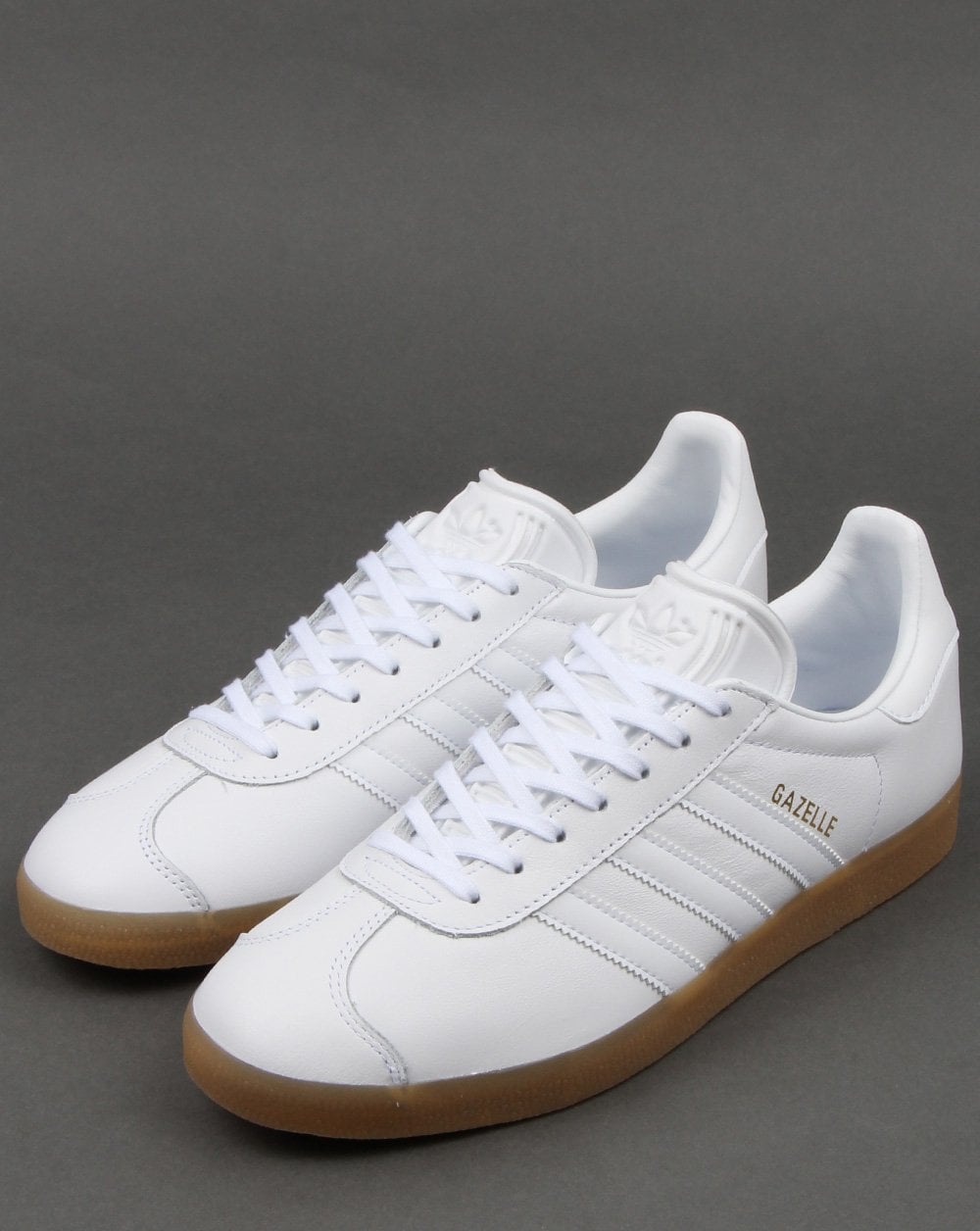 Adidas Gazelle Trainers, White, Leather Gum | 80s casual classics 80's Casual Classics Adidas Gazelle Trainers, White, Leather Gum | 80s casual classics 80's Casual Classics