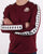 Kappa Dixon Long Sleeve Taping Top Dark Red