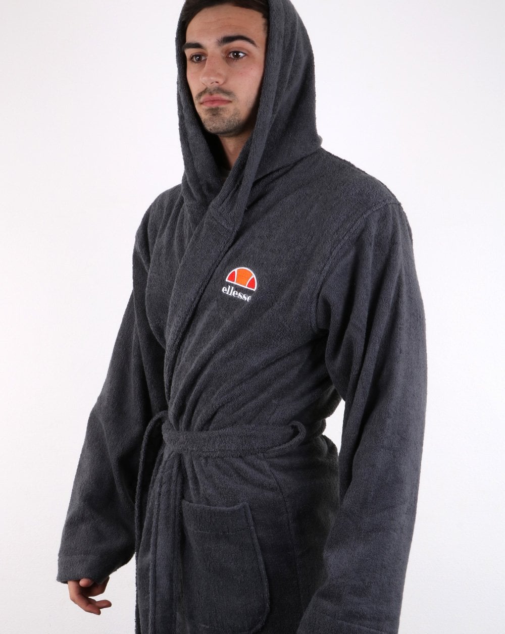 Ellesse Towelling Dressing Gown Grey
