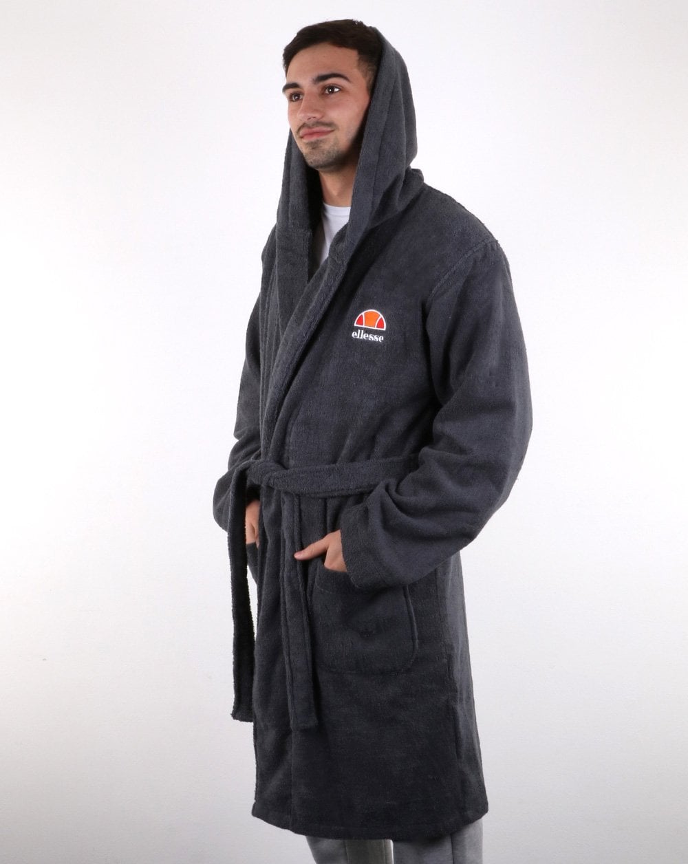 Ellesse Towelling Dressing Gown Grey