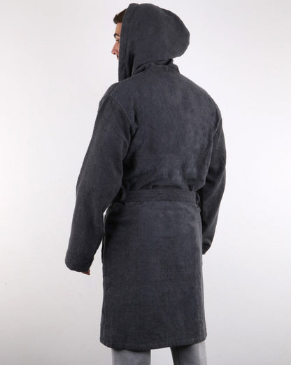 Ellesse Towelling Dressing Gown Grey