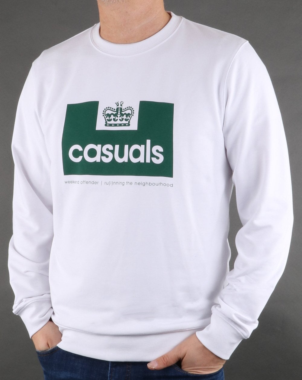 Weekend Offender Casuals Sweatshirt White/green