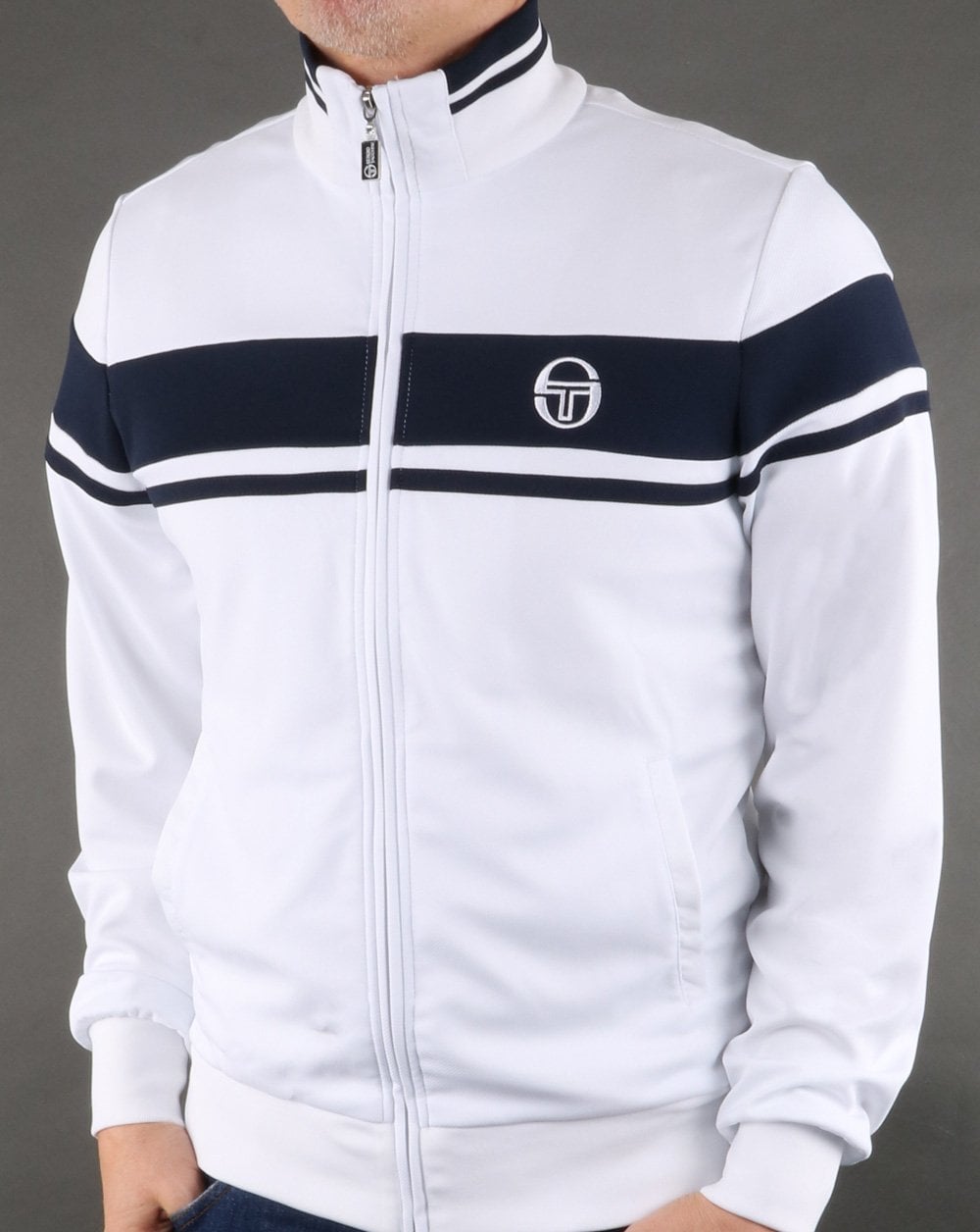 Sergio Tacchini Masters Track Top White/Navy