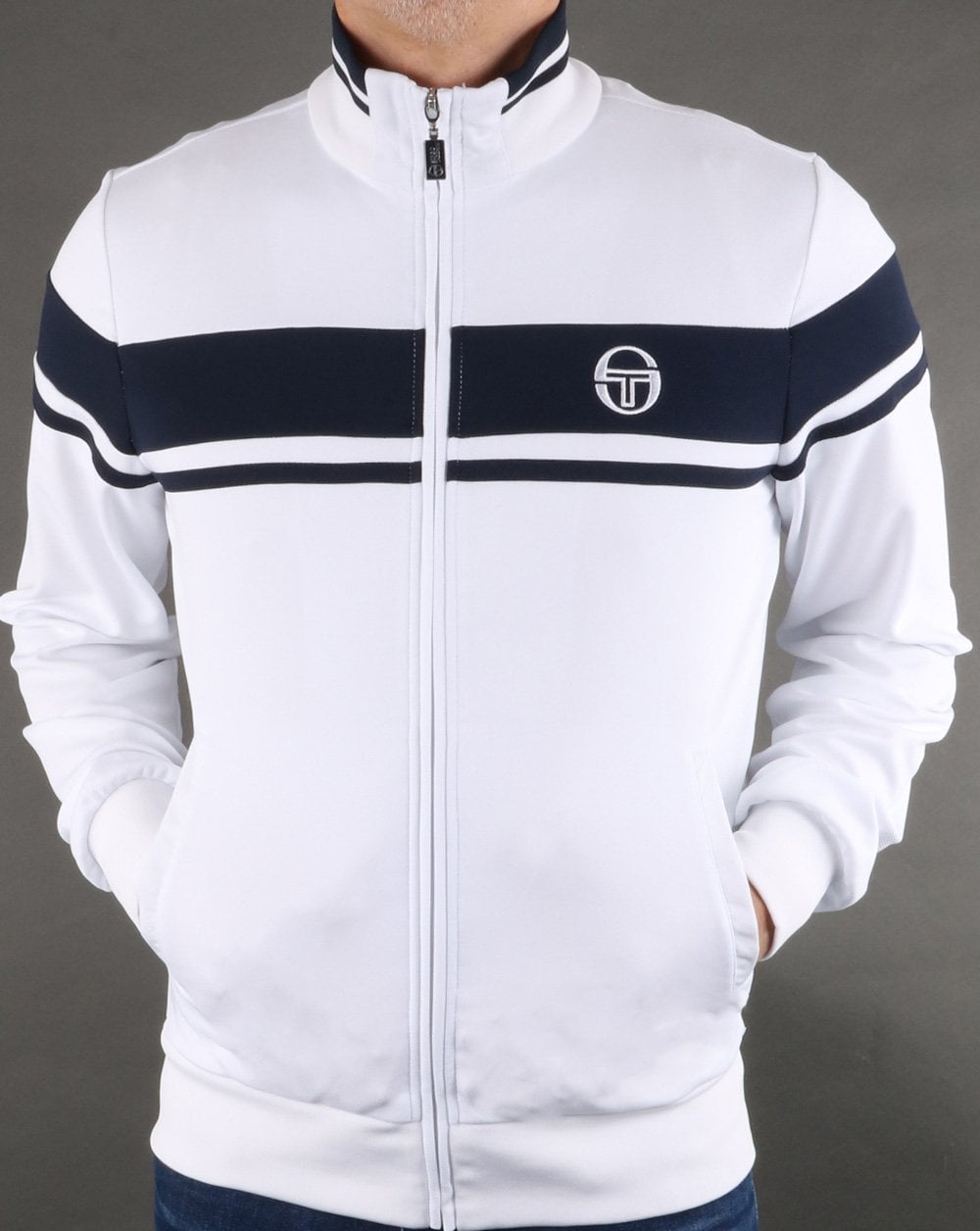 Sergio Tacchini Masters Track Top White/Navy