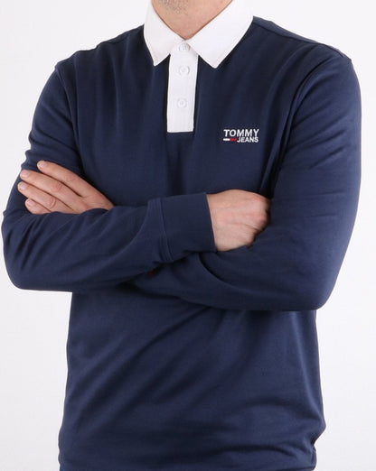 Tommy Hilfiger Essential Rugby Shirt Navy